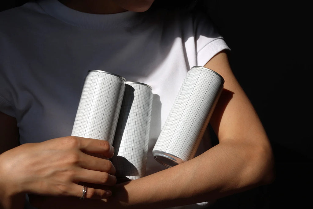 Design Studies: Slim Can & Soda Can Mockup CF05 – 3 Cans, Window Light - Image 3