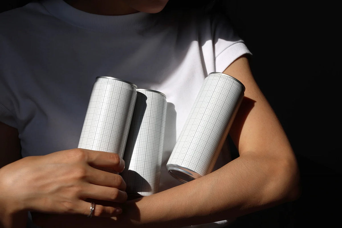 Design Studies: Slim Can & Soda Can Mockup CF05 – 3 Cans, Window Light - Image 3