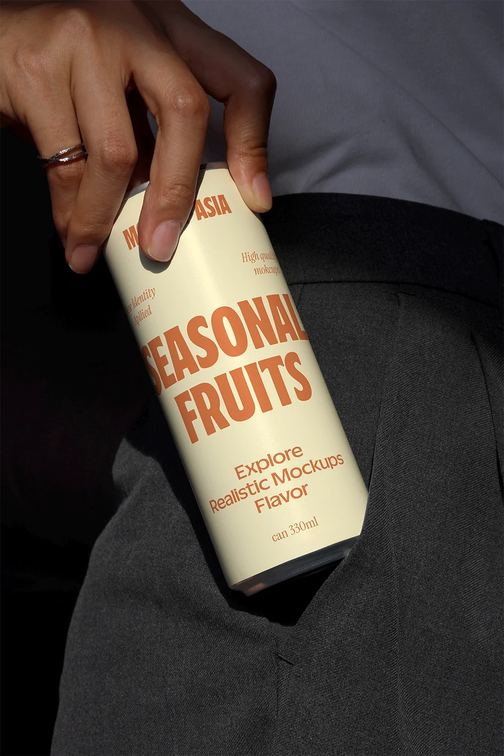 Design Studies: Slim Can & Soda Can Mockup CF08 – Close-Up in Pocket - Image 3