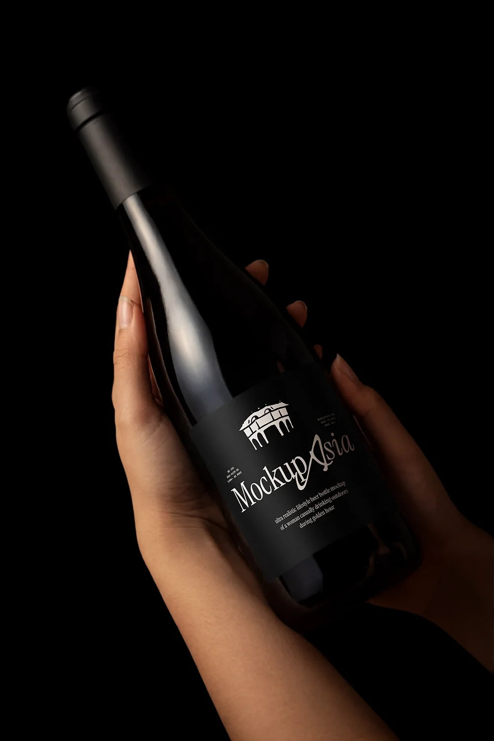 Design Studies: Glass Bottle Mockup PSD SW01 — PSD Template