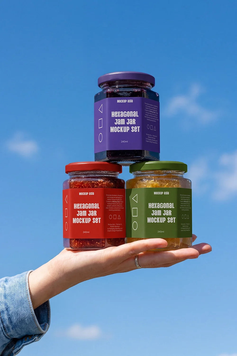 Design Studies: Hexagon Jam Jar Mockup Set - Image 3