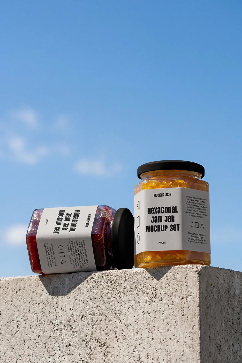 Design Studies: Hexagon Jam Jar Mockup Set - Image 2