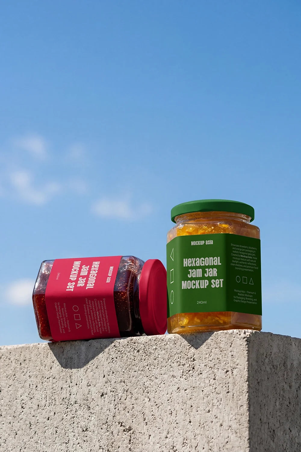Design Studies: Hexagon Jam Jar Mockup Set - Image 3