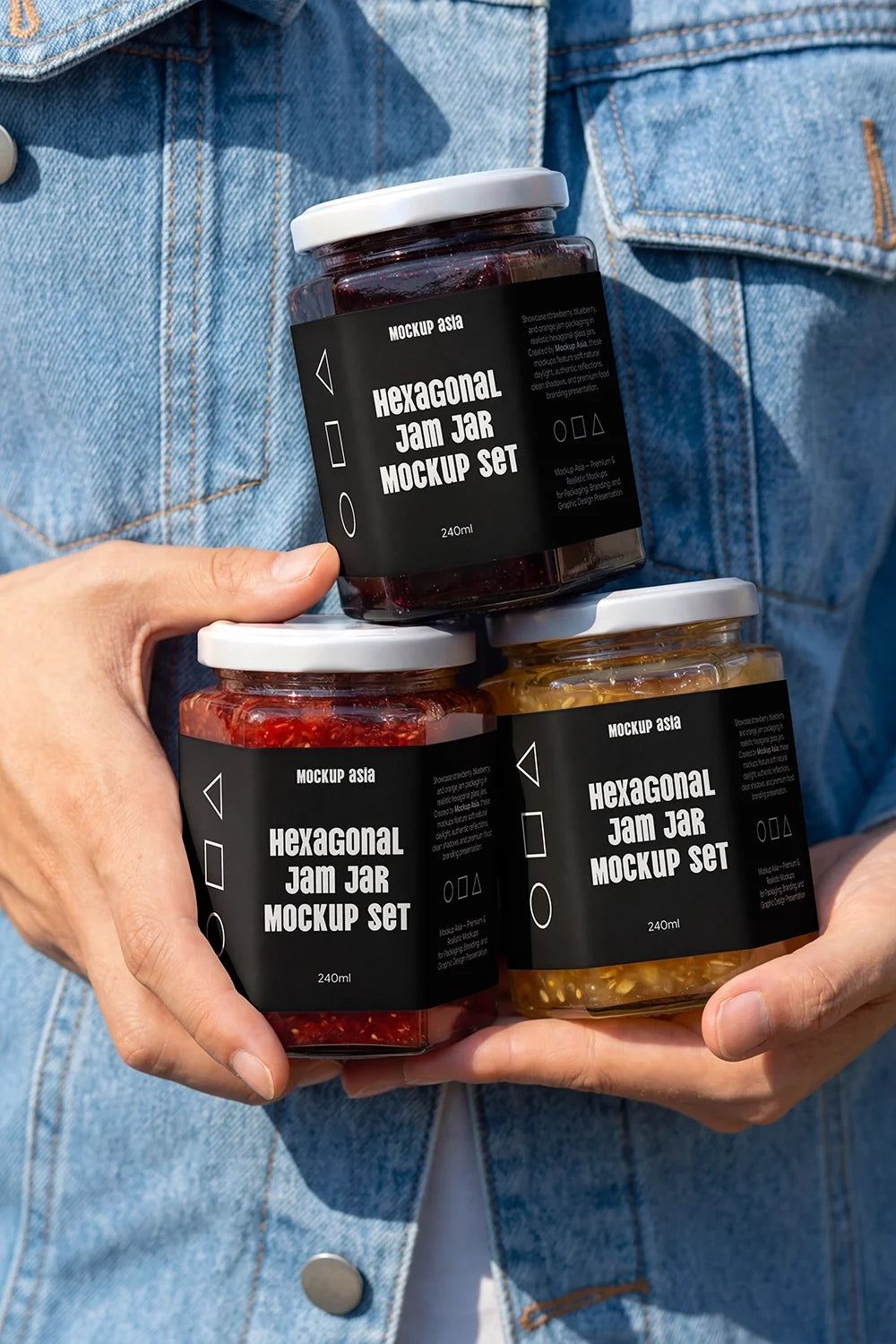 Design Studies: Hexagon Jam Jar Mockup