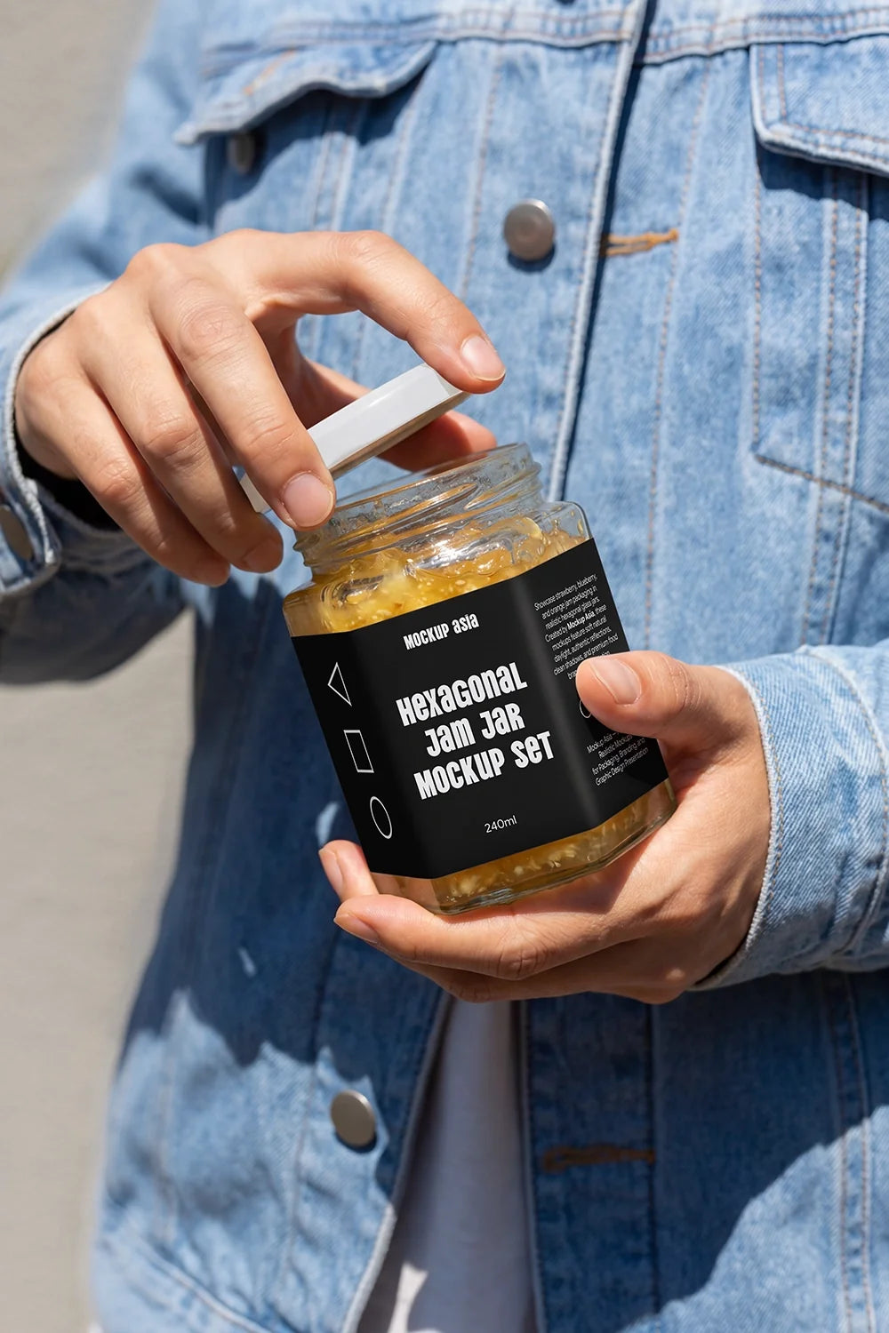 Design Studies: Hexagon Jam Jar Mockup