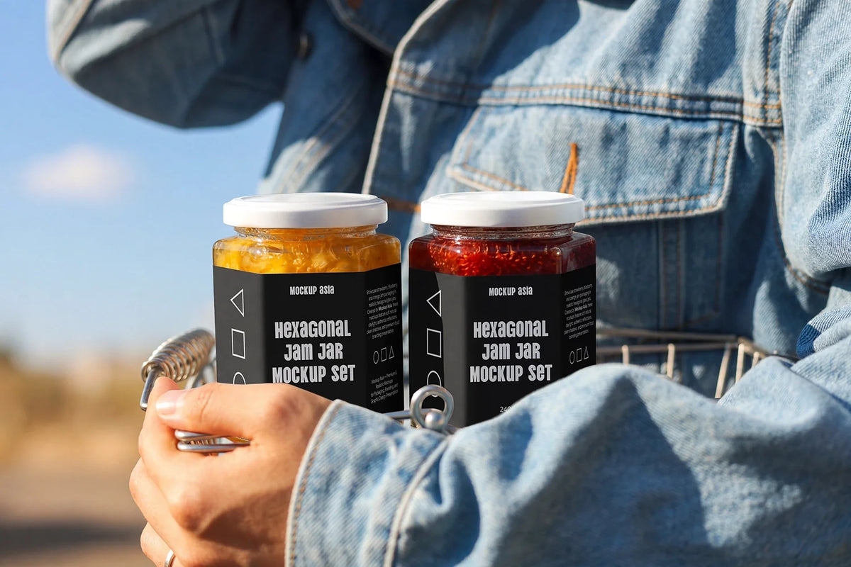 Design Studies: Hexagon Jam Jar Mockup
