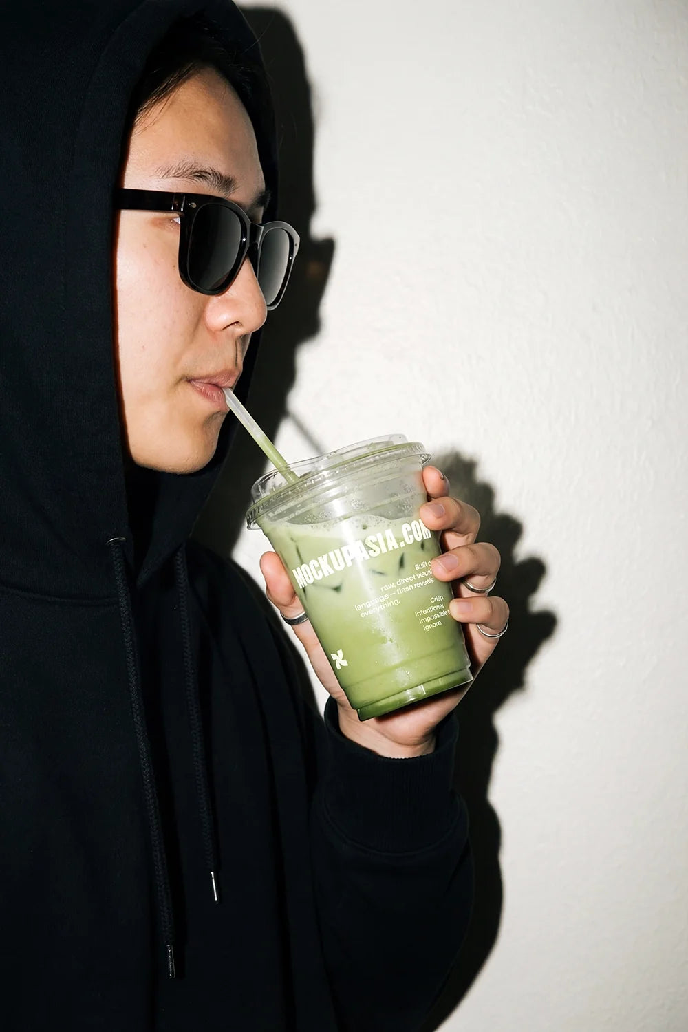 Design Studies: Iced matcha latte Cup Mockup
