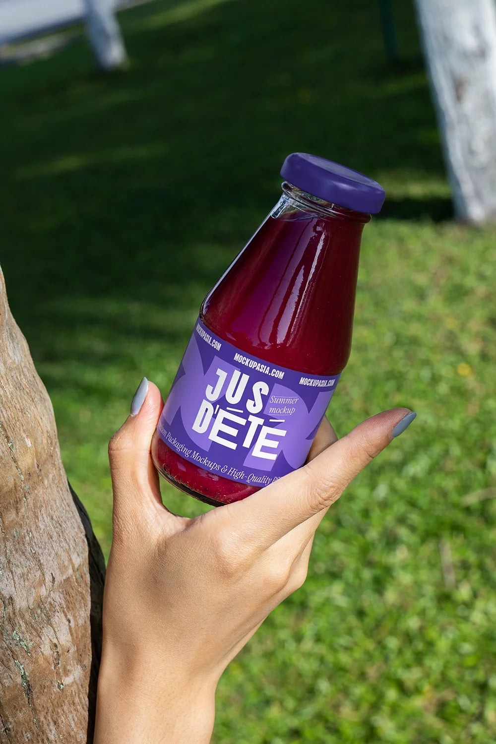 Design Studies: Free Juice Bottle Label Mockup - JBL05 | Freemockup