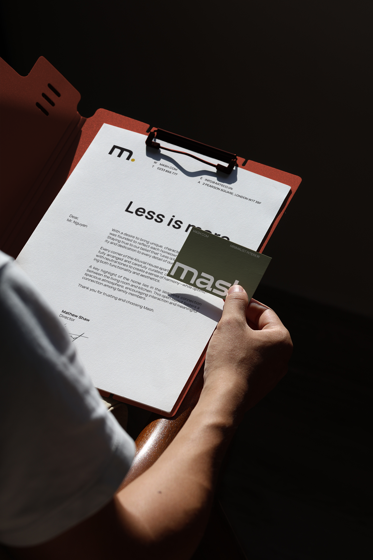 Design Studies: Letter Head, Business card Mockup
