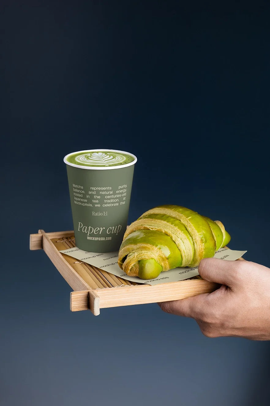 Design Studies: Matcha Paper Cup & Baking Mockup
