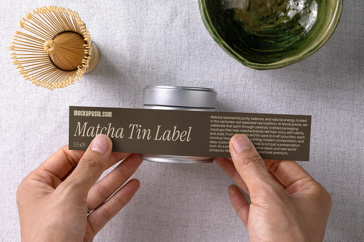 Design Studies: Matcha Tin Label Mockup - Image 3