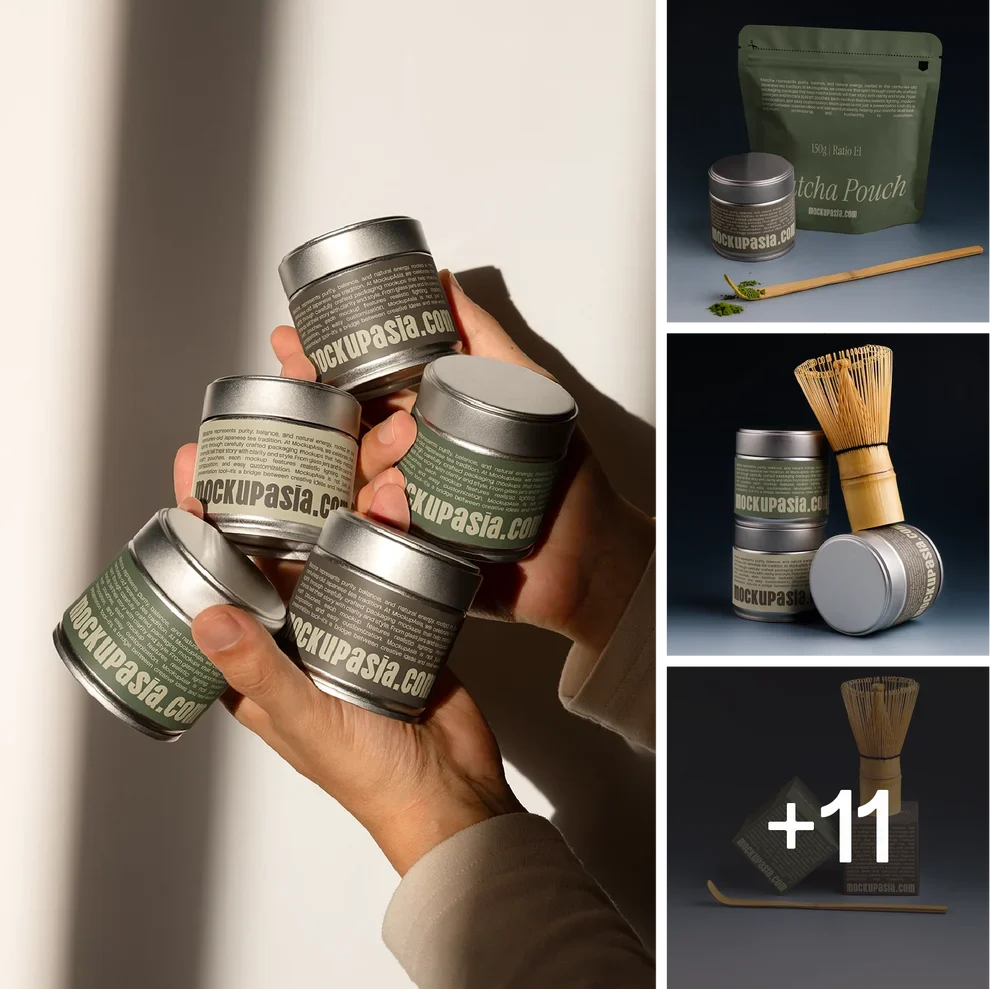 Design Studies: Matcha Packaging Mockups – Dark Edition - Image 2