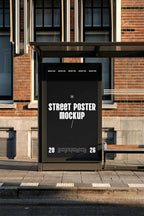 Design Studies: Outdoor Poster Stand Mockup PSD -