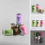 Design Studies: Regular Soda Can Mockup Bundle – 12 Professional Layouts (330ml) - Image 2