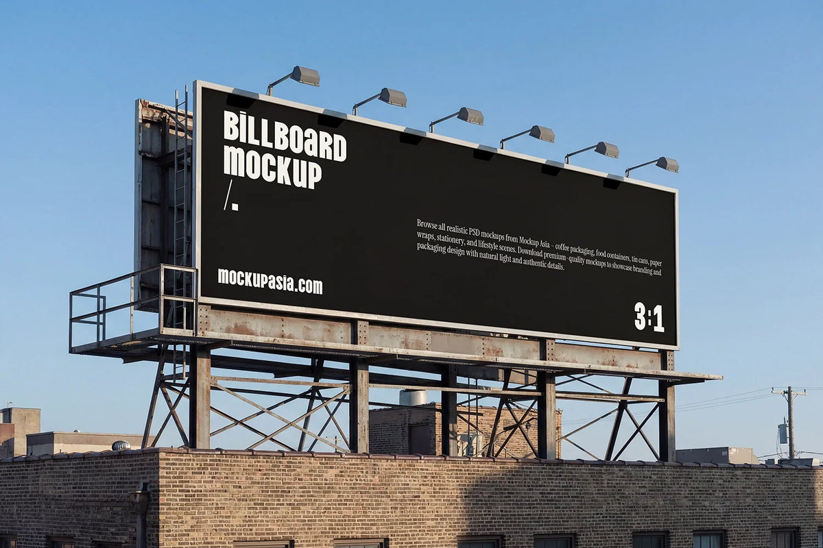 Design Studies: Rooftop Billboard Mockup –