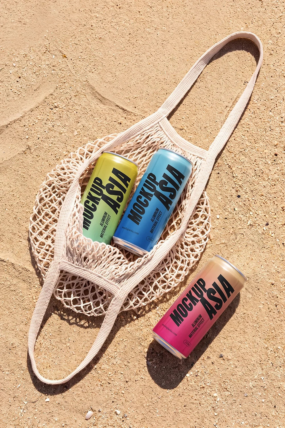 Design Studies: Sleek Can & Soda Can Mockup SUM02 – Beach Tote Bag - Image 3
