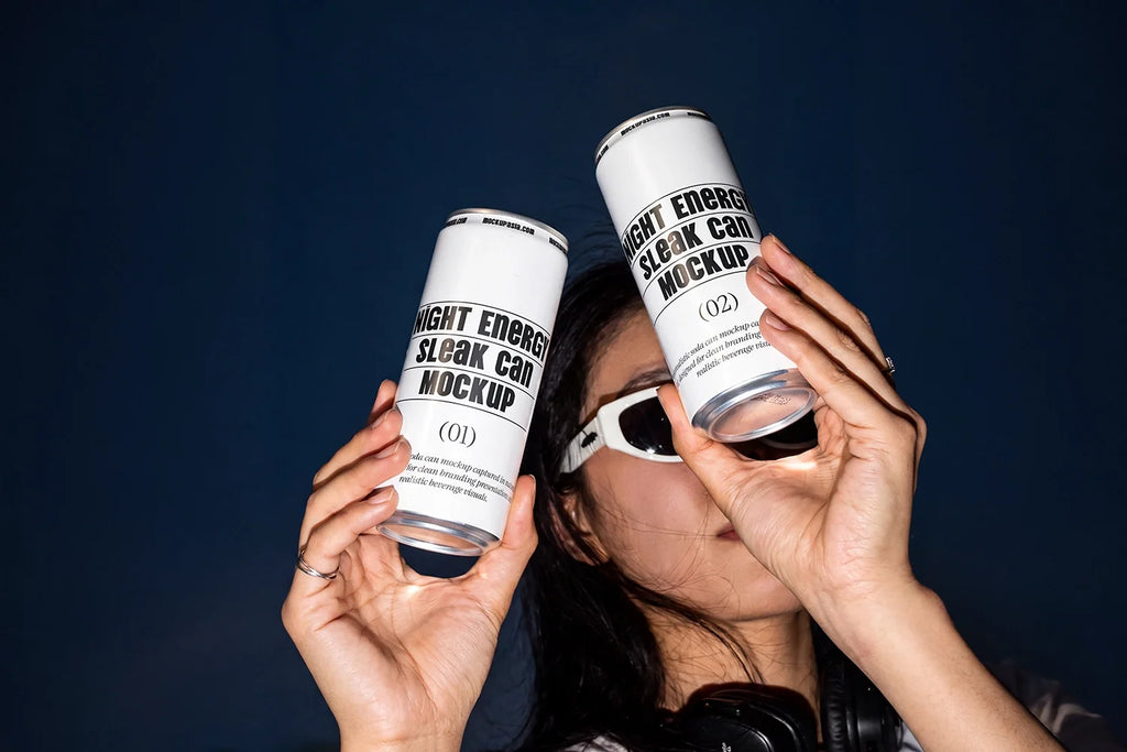 Design Studies: Sleek Can & Soda Can Mockup NFL04 – Dual Presentation - Image 2