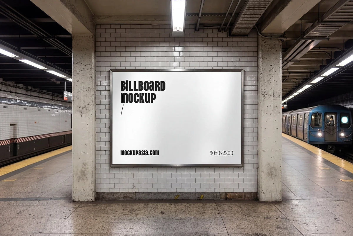 Design Studies: Subway Station Billboard Mockup - - Image 2