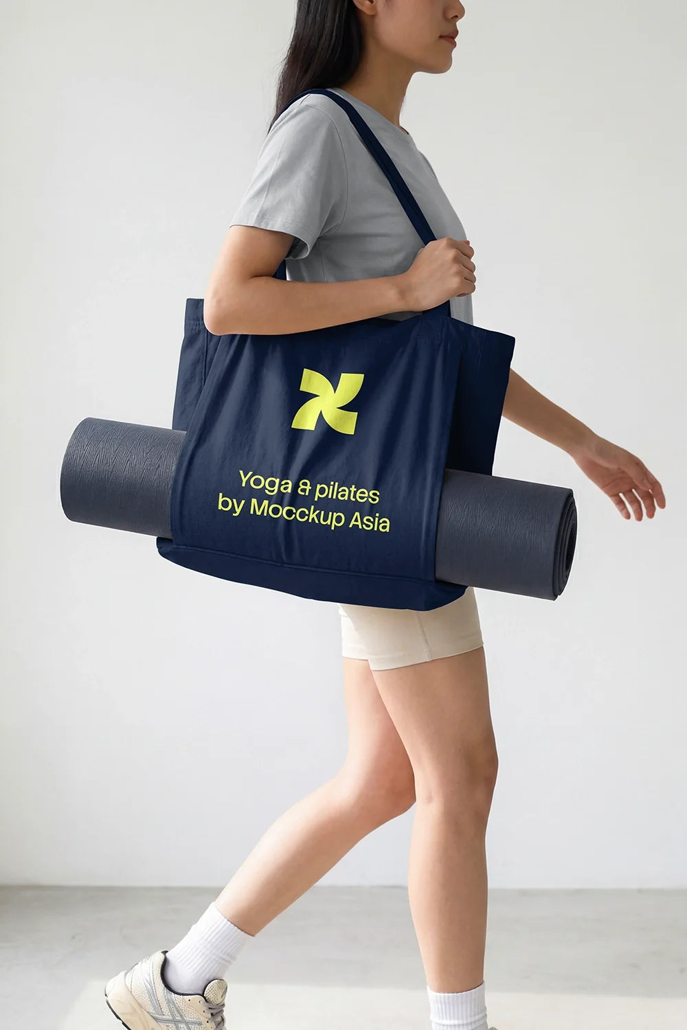 Design Studies: Yoga Tote Bag Mockup with Mat Carry