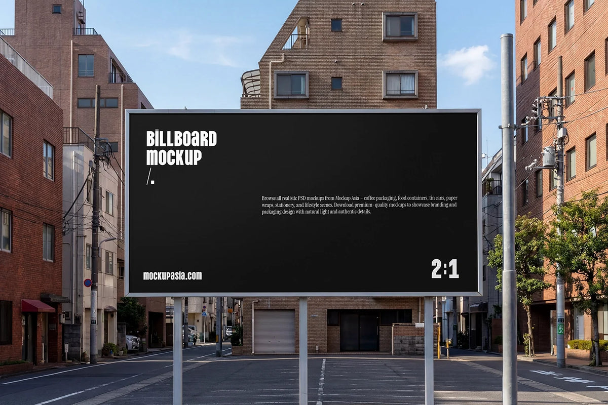 Design Studies: Urban Parking Lot Billboard Mockup –