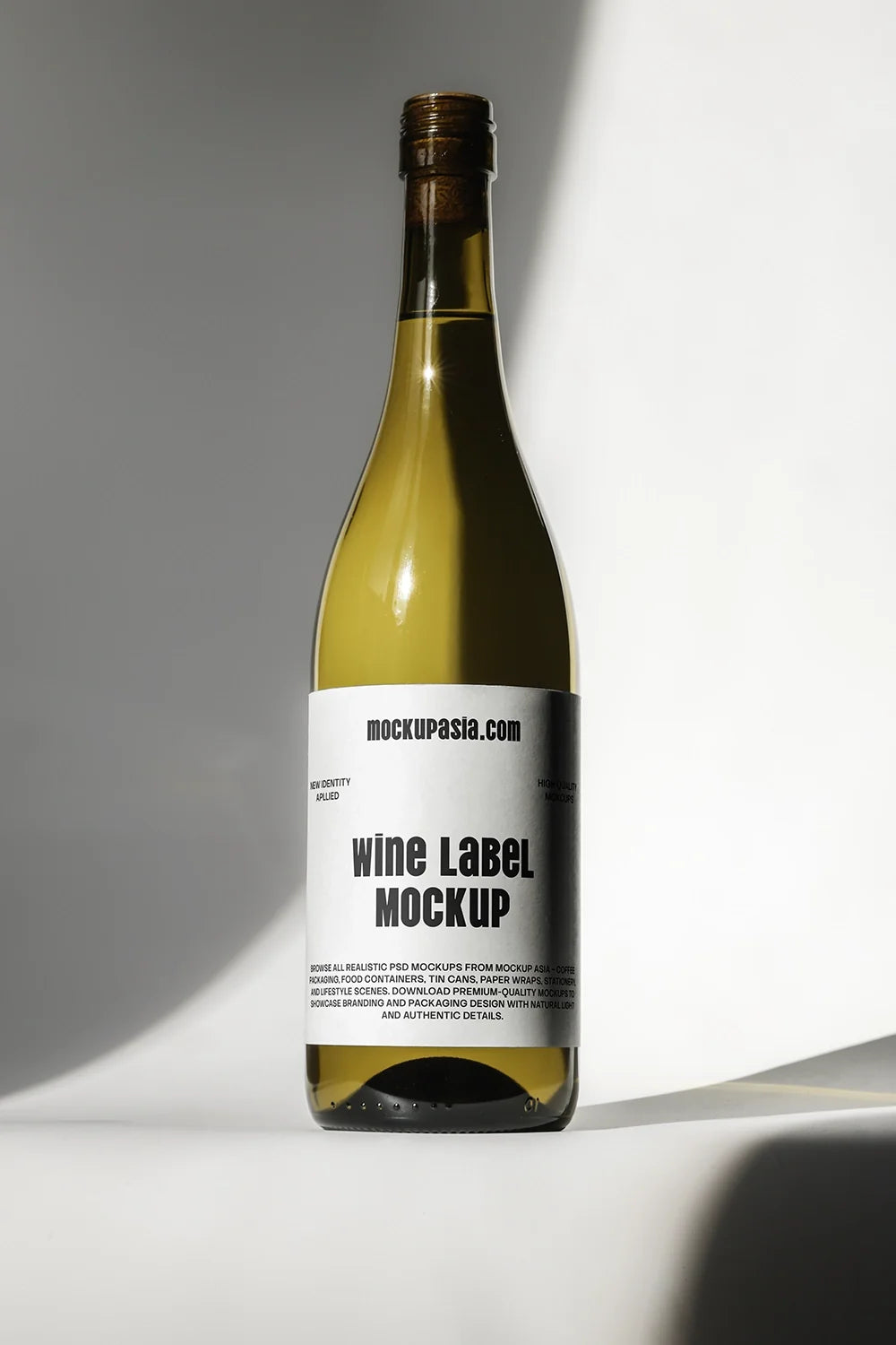 Design Studies: Wine Label Mockup WL01 — PSD Template - Image 2