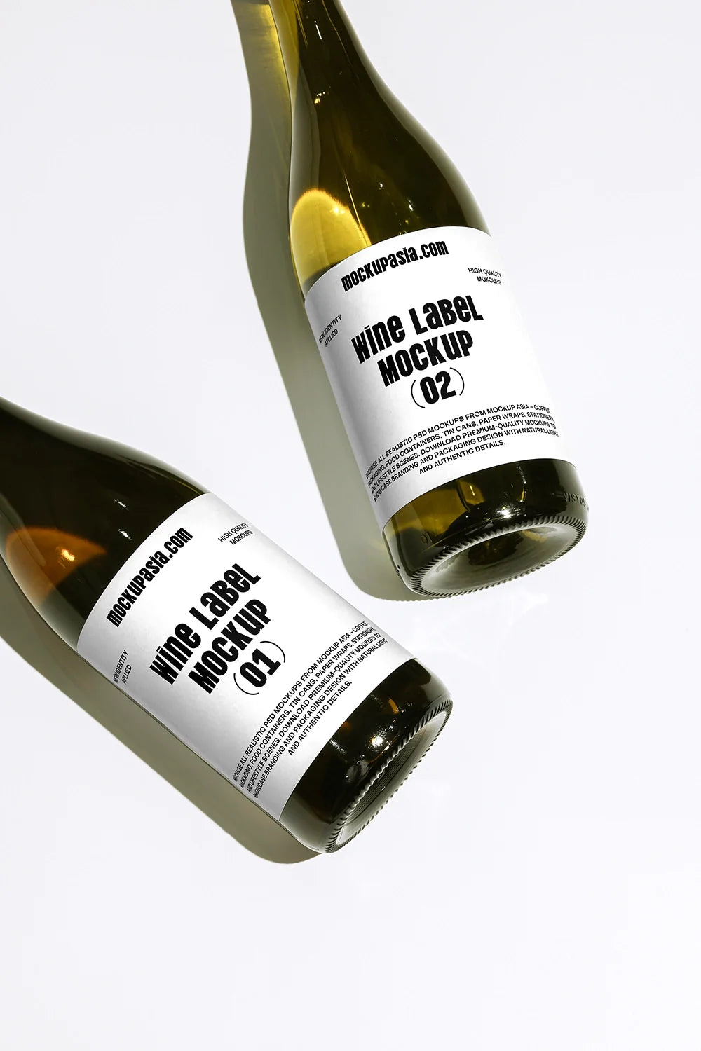 Design Studies: Wine Label Mockup WL02 — PSD Template - Image 2