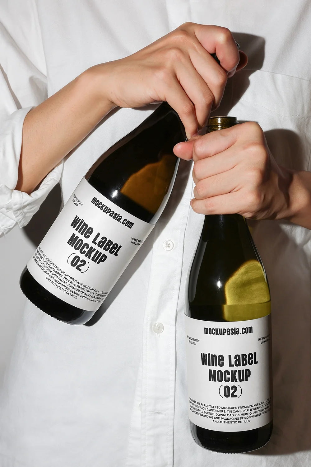 Design Studies: Wine Label Mockup WL03 — PSD Template - Image 2