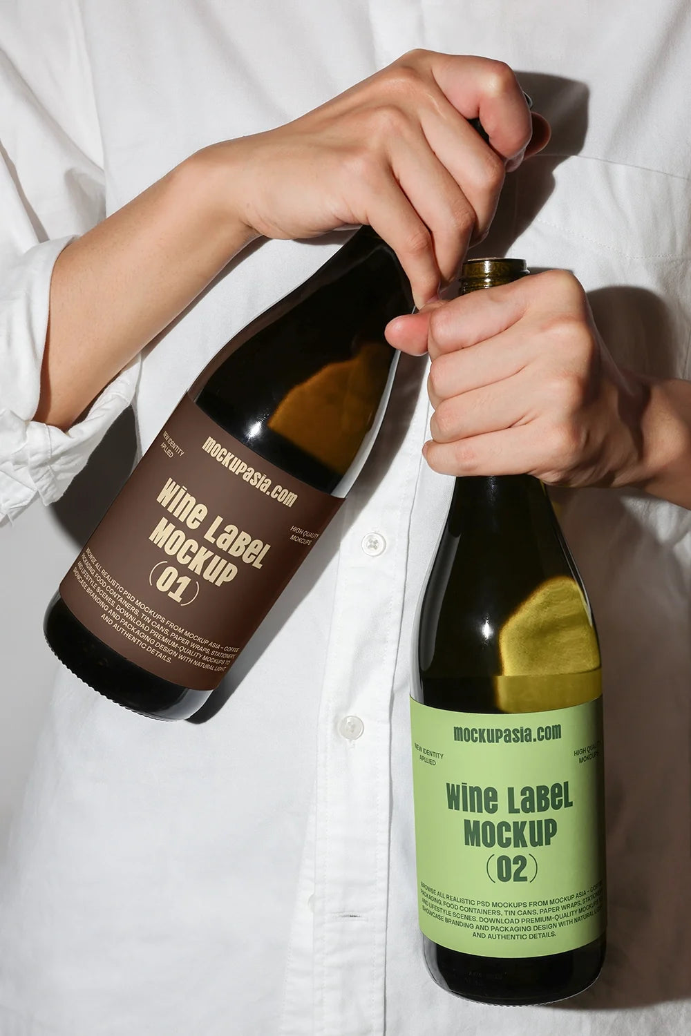 Design Studies: Wine Label Mockup WL03 — PSD Template - Image 3