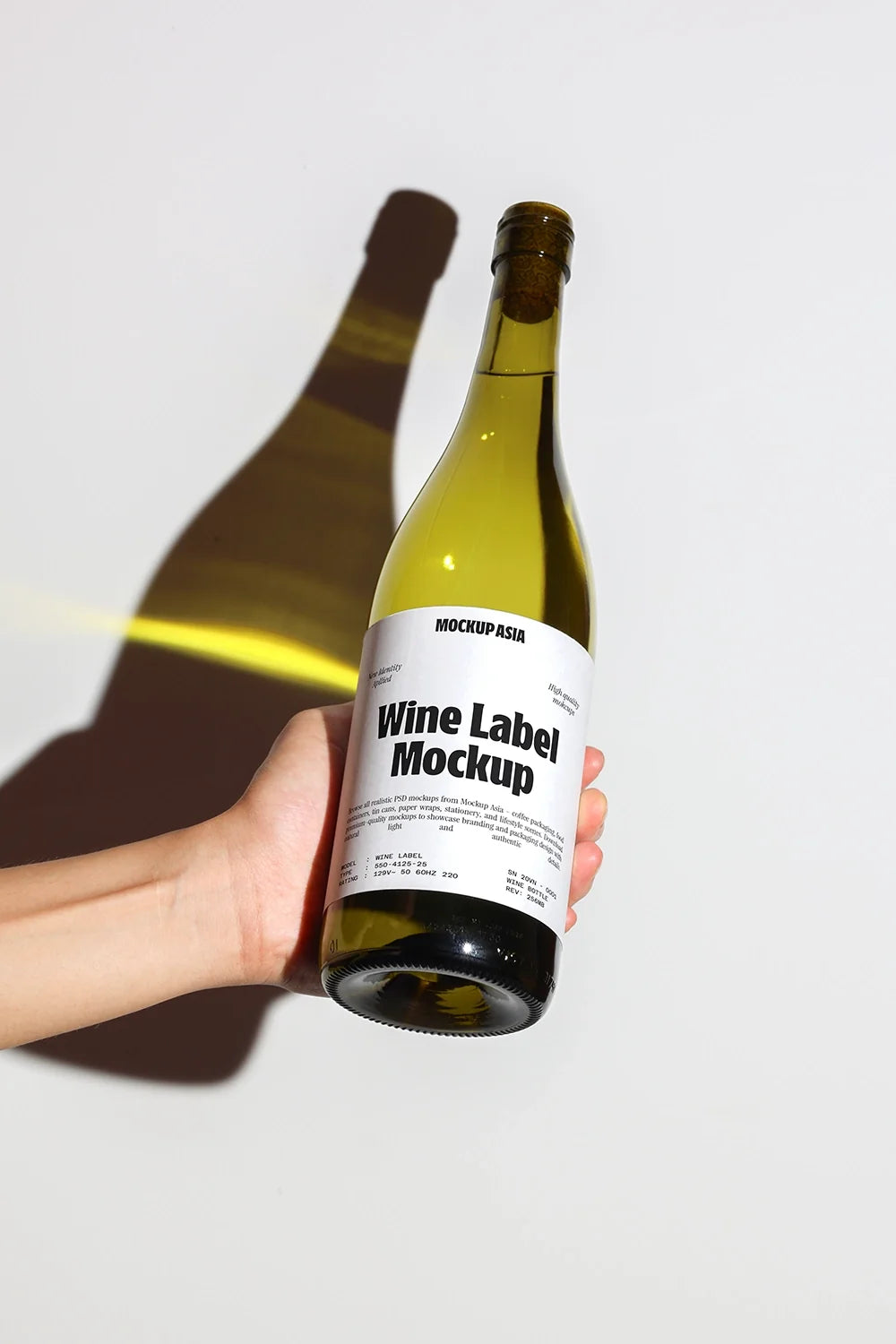 Design Studies: Wine Label Mockup WL04 — PSD Template - Image 2