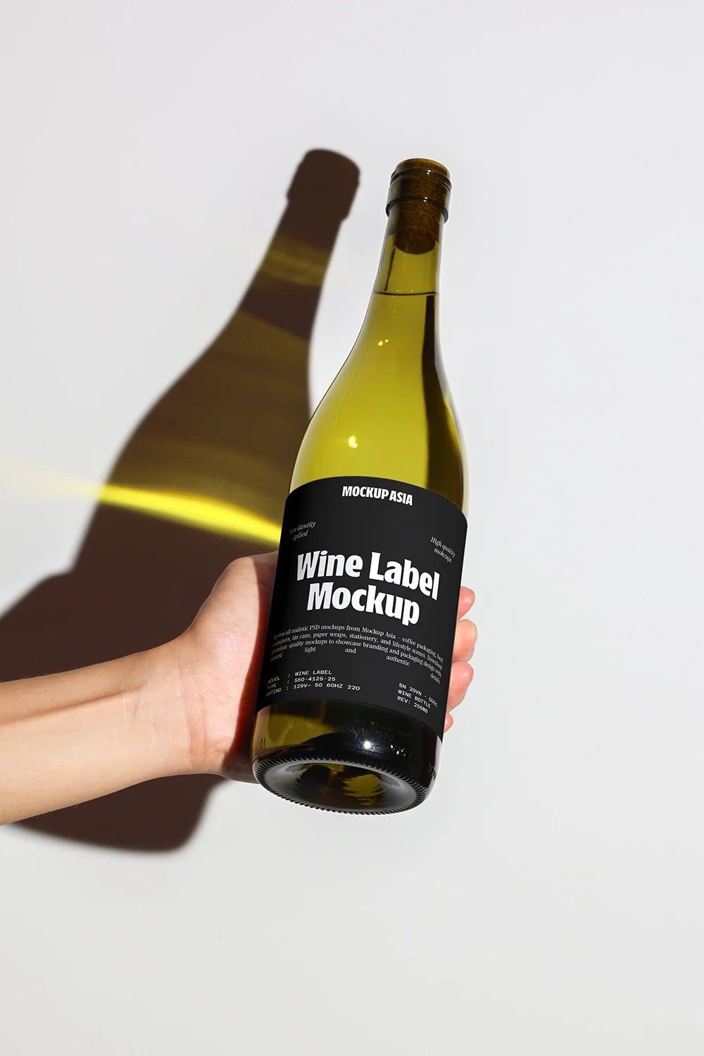 Design Studies: Wine Label Mockup WL04 — PSD Template
