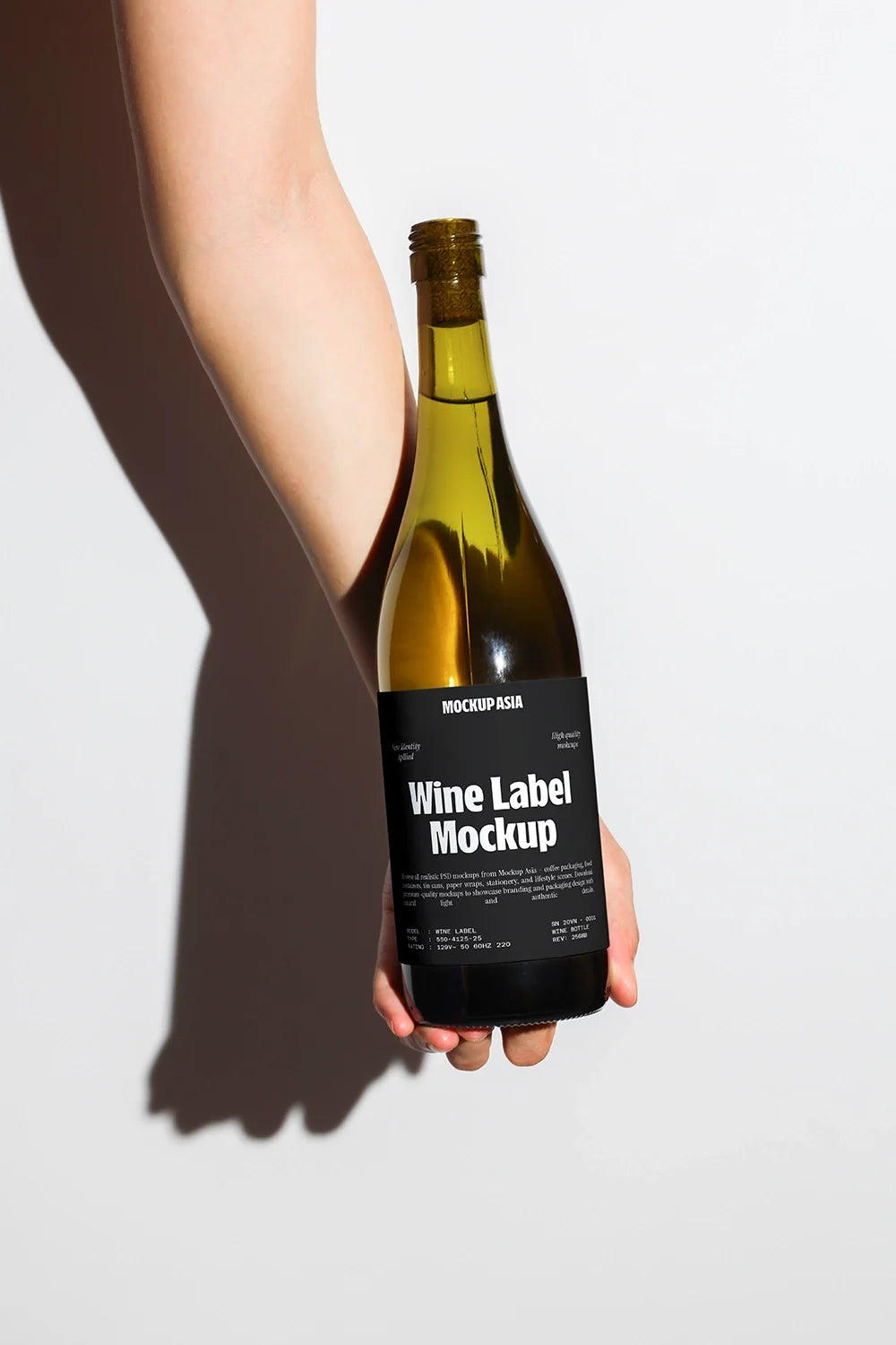 Design Studies: Wine Label Mockup WL05 — PSD Template