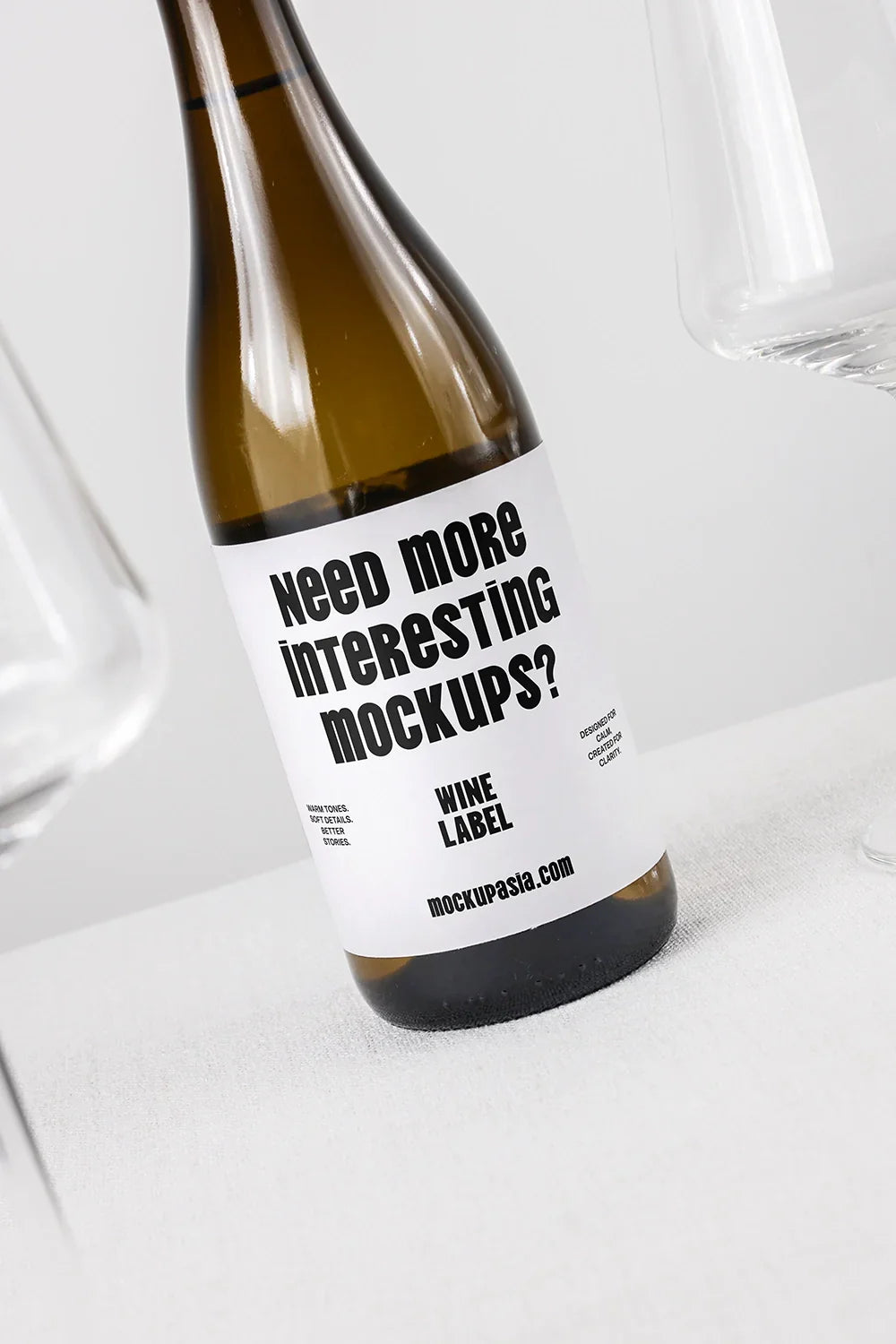 Design Studies: Wine Label Mockup CCR16 — PSD Template - Image 2