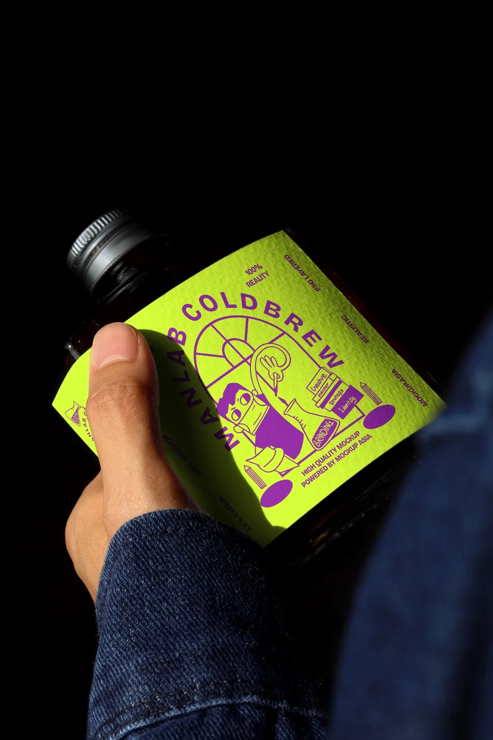 Design Studies: Cold Brew bottle label mockup 04 - Image 2