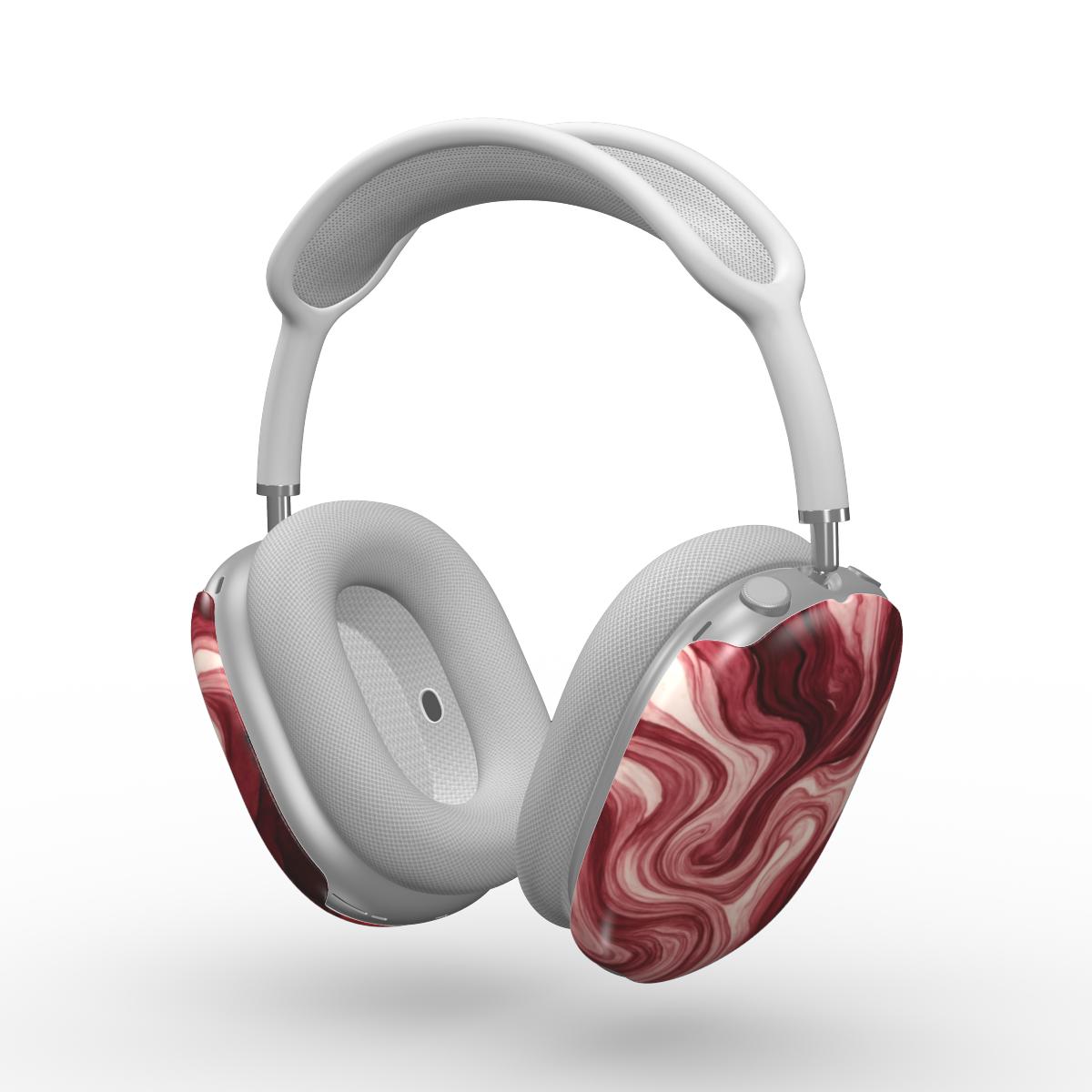 Maroon Burgundy Abstract Apple AirPods Max Tough Case, 3D product render