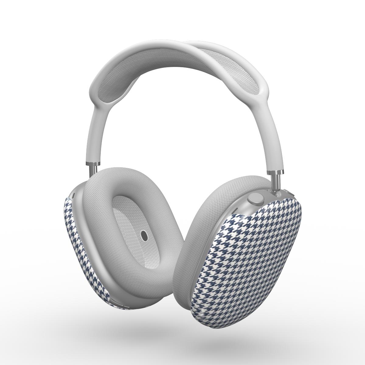 Navy Houndstooth Apple AirPods Max Tough Case, 3D product render