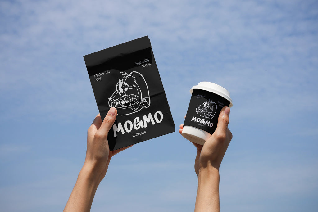 Design Studies: Paper bag & cup Mockup