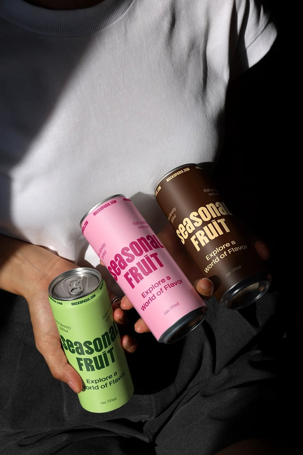 Design Studies: Slim Can & Soda Can Mockup CF06 – 3 Cans Held Together